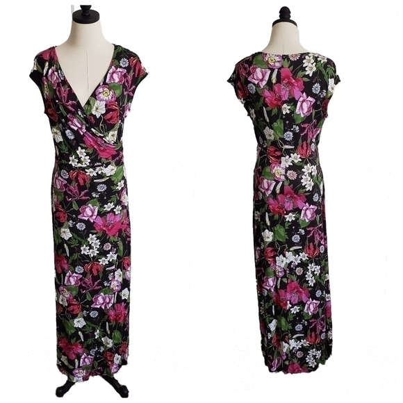 Spense Dresses & Skirts - SPENSE Faux Wrap Floral Maxi Dress Size  M